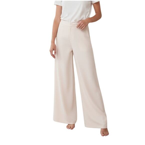 AS By DF Flare Satin Pant Women Sz 0 Blush Fairy Preppy Chick Luxury Party 20's - Picture 1 of 15